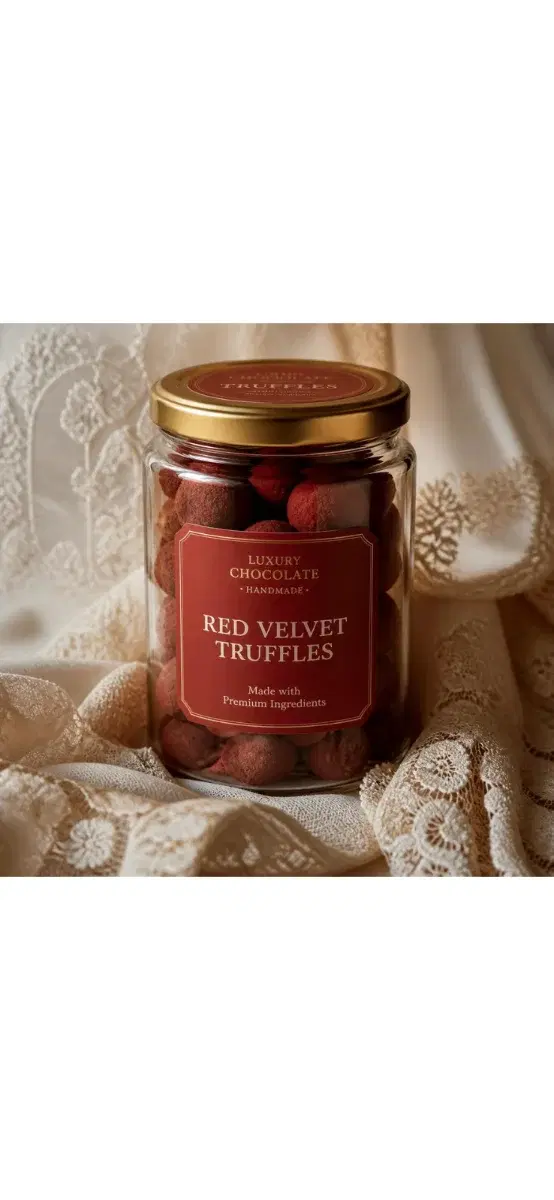 Red Velvet Truffle Jar